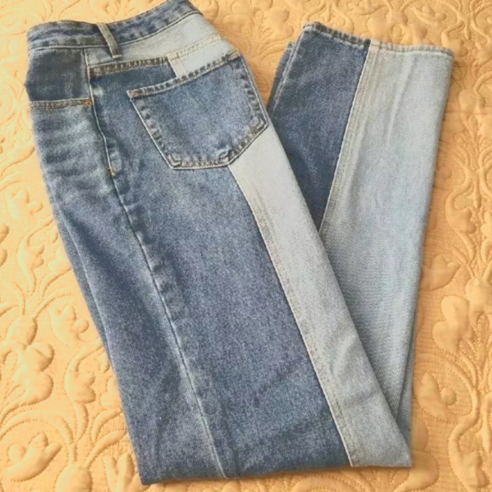 Pacsun Womens Two Tone Boyfriend High Rise Jeans Size 27